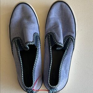 Sperry Kids Slip-On Canvas Sneakers in Blue